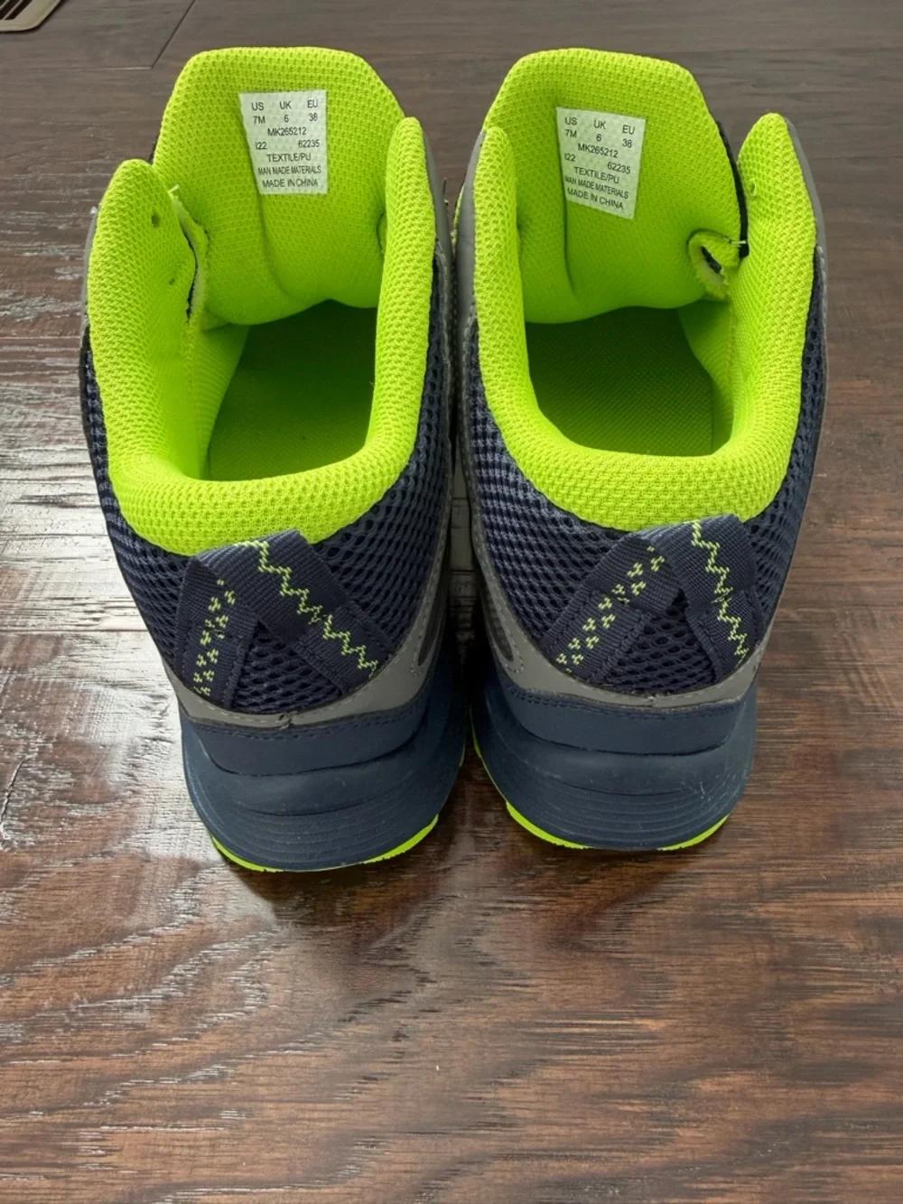 Merrel Athletic Sneakers- Hiking Boots in Charcoal & Neon Yellow. Waterproof.